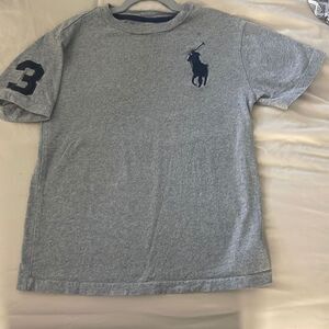 Polo by Ralph Lauren Big Pony t-shirt, gray, size small (8), cotton